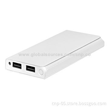 Li-polymer Battery Cell Power Bank, 6,000mAh, Aluminum Alloy Housing, Fashionable Design